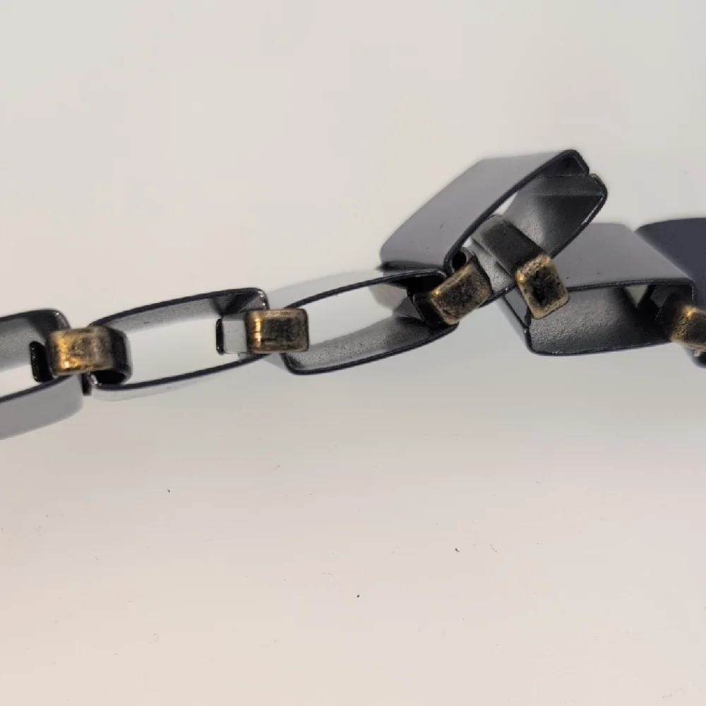 J. Crew Dark Blue Bracelet with Gold Accents